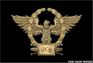 SPQR Black & Gold 3'X5' Flag ROUGH TEX® 100D