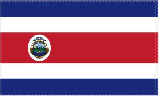 Costa Rica 4"x6" Desk Stick Flag Sewn Rough Tex®  100D