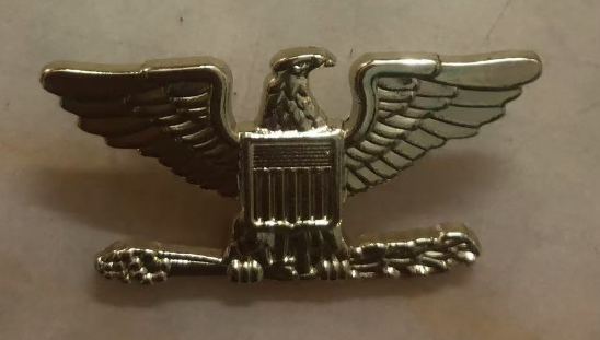 WWII Army Officer Colonel Badge Eagle Lapel Pin