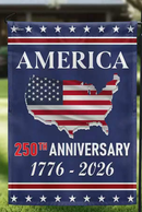 America 250th Anniversary 12"x18" 100D ROUGH TEX® Double Sided Garden Flag