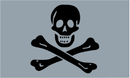 Blackout Pirate Jolly Roger 3'X5' Flag ROUGH TEX® 100D