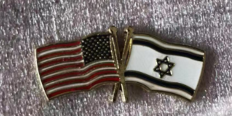 USA & Israel Wavy Friendship Lapel Pin