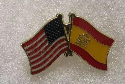 USA & Spain Friendship Lapel Pin American Spanish