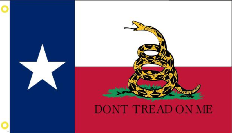 Texas Gadsden 3'x5' Embroidered Flag ROUGH TEX® 600D