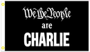 We The People Are Charlie Kirk 3'X5' Flag ROUGH TEX® 100D Black Flags