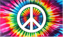 Tie Dye Peace Vivid Colors 3'X5' Flag ROUGH TEX® 100D