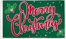 Merry Christmas Mistletoe Green 3'X5' Flag ROUGH TEX® 100D
