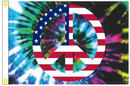 USA Peace Tie Dye 3'x5' Flag ROUGH TEX® 100D