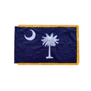 United States 56 Flags Set 3x5 Feet Cotton Gold Fringe Sleeve Premium Indoor Use One of Each American State & all Six U.S.A. Territories