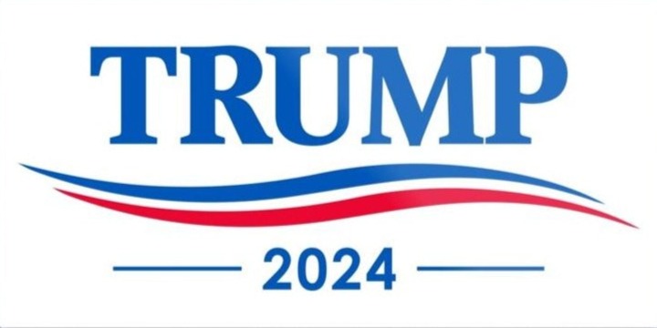 Trump 2024 Wave White 3'X5' Double Sided Flag ROUGH TEX® 100D