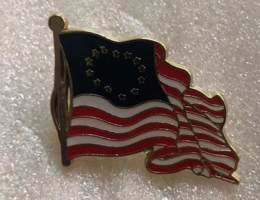 Betsy Ross Waving Lapel Pin