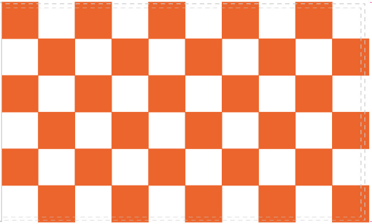 Checkers Orange & White 3'x5' Flag ROUGH TEX® 100D
