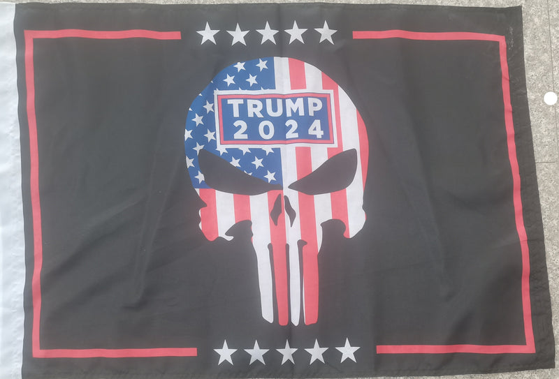 Trump 2024 USA Punisher 12"x18" Flag ROUGH TEX® 68D