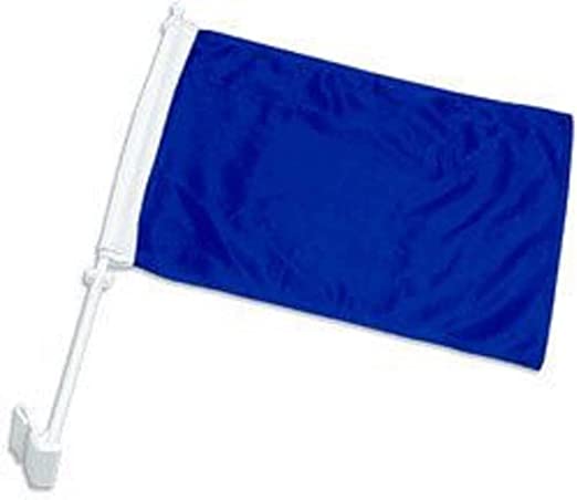 Royal Blue 12"x18" Car Flag Flag ROUGH TEX® Knit Double Sided