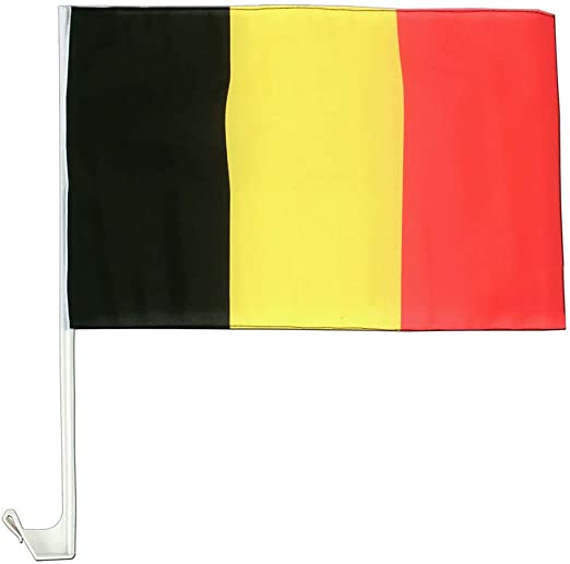 Belgium 12"x18" Car Flag Flag ROUGH TEX® 68D Single Sided