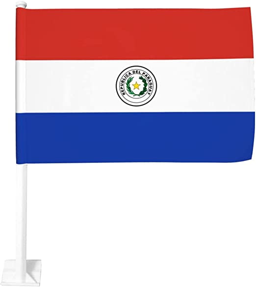 Paraguay 12"x18" Car Flag Flag ROUGH TEX® 68D Single Sided