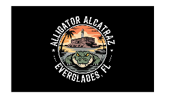 Alligator Alcatraz Black 3'X5' Flag ROUGH TEX® 68D