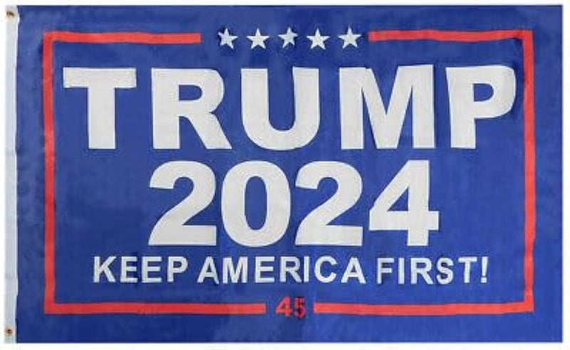 Trump 2024 Nylon Flags Keep America First 45th President 3x5 Feet Double Sided Nylon 150D Rough Tex