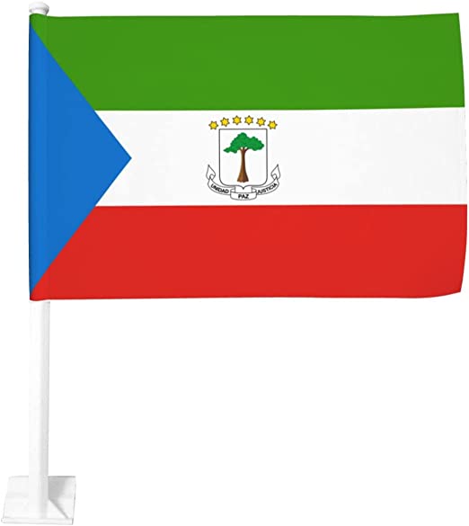 Equatorial Guinea 12"x18" Car Flag Flag ROUGH TEX® 68D Single Sided