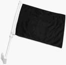 Black 12"x18" Car Flag Flag ROUGH TEX® Knit Double Sided