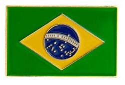 Brazil Rectangle Lapel Pin