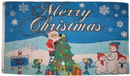Merry Christmas Santa Snowmen 3'X5' Flag ROUGH TEX® 68D