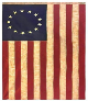 Betsy Ross Tea Stained 12"x18" Embroidered Flag ROUGH TEX® 420D