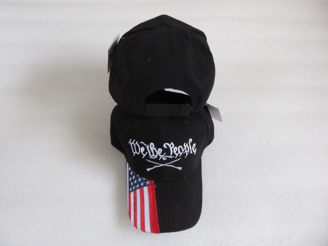 We The People Crossed Rifles USA Black Embroidered Cap