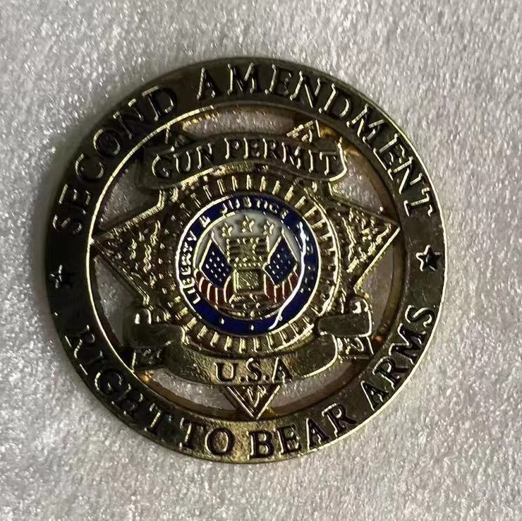 Second Amendment Gun Permit USA Badge Lapel Pin