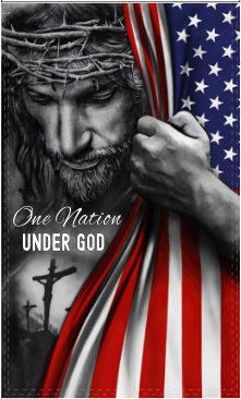 One Nation Under God 12"x18" 100D ROUGH TEX® Double Sided Garden Flag