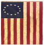 Betsy Ross Tea Stained 28"x40" Embroidered Flag ROUGH TEX® 420D