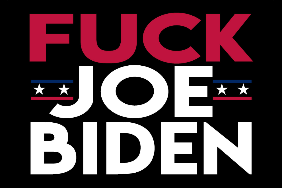 Fuck Joe Biden Black 12"x18" Double Sided Flag With Grommets ROUGH TEX® 68D