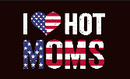 I Heart Hot Moms USA 3'X5' Flag ROUGH TEX® 68D