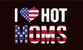 I Heart Hot Moms USA 3'X5' Flag ROUGH TEX® 68D