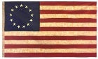 Betsy Ross Tea Stained 3'x5' Embroidered Flag ROUGH TEX® 420D