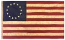 Betsy Ross Tea Stained 4'x6' Embroidered Flag ROUGH TEX® 420D