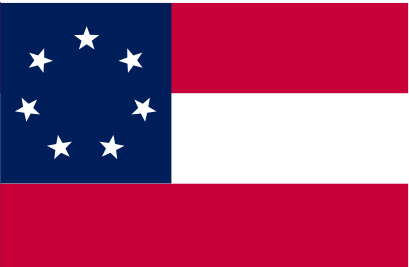 Stars & Bars 7 Stars 12"x18" Stick Flag ROUGH TEX® 100D 30" Wooden Staff UDC SCV First National Grave Marker Flags
