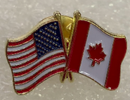 USA & Canada Friendship Lapel Pin American Canadian