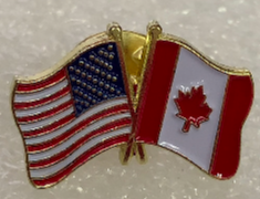USA & Canada Friendship Lapel Pin American Canadian