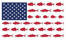 USA American Fish 3'X5' Flag ROUGH TEX® 68D