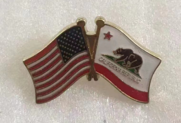 USA & California Friendship Lapel Pin