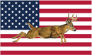 USA Deer Jumping Buck 3'X5' Flag ROUGH TEX® 100D American Hunter