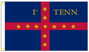 1st Tennessee Regiment Polk Pattern 3'X5' Flag ROUGH TEX® 100D