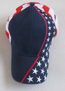 American USA Flag Stars Embroidered Cap