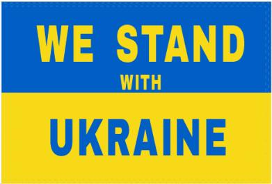We Stand With Ukraine 3'x5' Flag ROUGH TEX® 100D