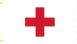 Red Cross 3'X5' Flag ROUGH TEX® 68D Nylon