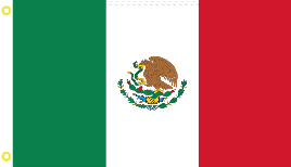 Mexico 4'X6' Flag Rough Tex® 150D Nylon