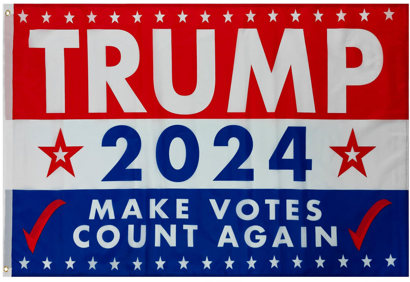 Trump 2024 Make Votes Count Again 3'X5' Flag ROUGH TEX® 68D Nylon