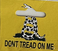 Don't Tread On Me 12"x18" Stick Flag ROUGH TEX® 100D 30" Wooden Stick