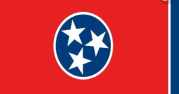 Tennessee 3'x6' Embroidered Flag ROUGH TEX® Cotton with Sleeve and Fringe